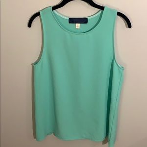 Green sleeveless top with layered back
